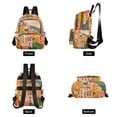 thumbnail image 4 of FORMRS Mini Backpack Purse for Women Quilted Travel Daypack Casual Shoulder Bag, Pink Cityscape Painting, 4 of 7