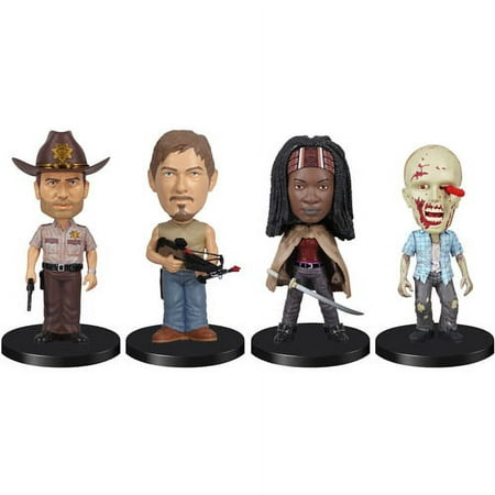 Funko Walking Dead TV Series 4-Pack Mini Bobble Head Pop! Vinyl Figures