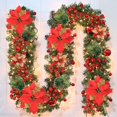 thumbnail image 1 of SHAVINGFUN Guirnalda Navide&ntilde;a, Guirnalda de Navidad con Luces,con 30 LED Luces 2.7 M,Decoraciones de Navidad,para Escaleras, Chimenea, Puerta, &aacute;rboles de Navidad, Jard&iacute, 1 of 7