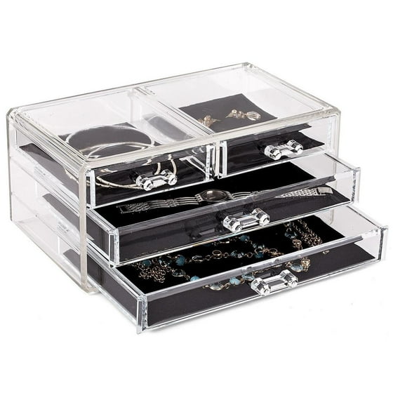 Estilo 100 Pure Acrylic Cosmetic and Jewelry Organizer, Storage