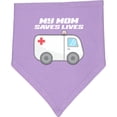 thumbnail image 2 of Inktastic My Mom Saves Lives Ambulance Baby Bandana Bib, 2 of 4