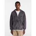 thumbnail image 2 of No Boundaries Zip Up Oversized Hoodie with Applique Detail, Men's and Big Men's XS-3XL, 2 of 7