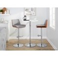 thumbnail image 2 of Corazza Adjustable Bar Stool, Chrome Bar Stools, Bar Chairs, Swivel Bar Stools, Bar Stools Set of 2, 2 of 6
