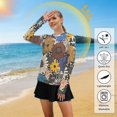 thumbnail image 5 of FORMRS Womens Long Sleeve Shirts UPF 50+ Sun Protection Quick Dry Fishing Hiking Tops, Size S-2XL, Beige Flowers, 5 of 8
