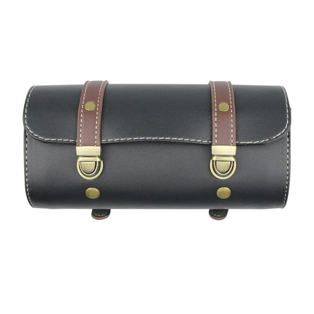 Bolsa de horquil de motocicleta retro, bolsa de herramientas Bolsa de rollo de motocicleta Bolsa de herramientas de manilr de universal, Negro Sunnimix Caso de la horquilla de la motocicleta