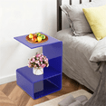 thumbnail image 4 of 13.7*13.7*21.6in Blue Side Tables for Small Spaces Acrylic Modern End Table, 4 of 10
