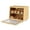 Natural Color, variant on M optimized Double Layer Large Bread Box for Kitchen Counter, Large Capacity Bread Storage Container Farmhouse Bread Box with Window Bread Holder, 15.35"x 9.84"x 12.71"