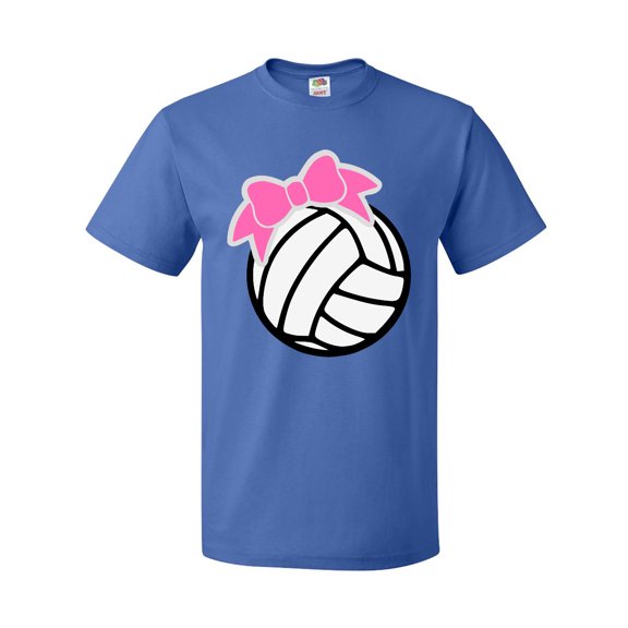 Inktastic Volleyball with Pink Bow T-Shirt