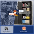 thumbnail image 4 of BESFUR Metal Cabinet with Drawer and Adjustable Shelves for Garage, Office, School - Black, 4 of 8