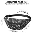 thumbnail image 3 of Fanny Pack Black Halloween Letter Bat Pattern Waist Pack Bag,Running Cross Bag,Waterproof Large Fanny Packs for Women Men for Travel Running Hiking Cycling, 3 of 6