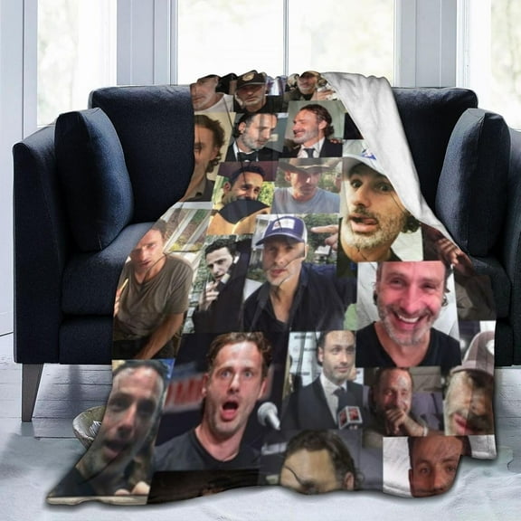 Rick Grimes Fleece Blanket Throw Blanket for Couch - Cozy Luxury Bed Blanket Microfiber and Throws for Sofa