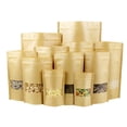 thumbnail image 3 of Bolsa de papel kraft con ventana Bolsa para envasar alimentos con frutos secos Bolsa de papel kraft esmerilado con autosellado Bolsa con soporte Bolsa con sellado para té, 3 of 3