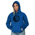 thumbnail image 3 of Floral Yin Yang Symbolic Spiritual Hoodie Sweatshirt Women Brisco Brands M, 3 of 6