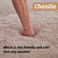 thumbnail image 2 of MDAQMD End Of The Bed Bench Chenille Chaise Chair with Armrests 2 Pillows Solid wood legs Upholstered Bedroom Benches Bench for living room Apartment Guest Room Wheat, 2 of 8
