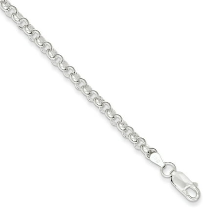 16 Toggle Rolo Necklace - Sterling Silver 4mm Rolo Bomb Chain Necklace - Lobster Claw - Length: 16 to 30