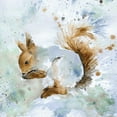 thumbnail image 2 of Robinson, Carol 12x12 Gold Ornate Wood Framed with Double Matting Museum Art Print Titled - Squirrel, 2 of 4