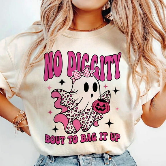 No Diggity Bout To Bag It Up T-shirt, Halloween Shirt, Spooky Vibes Shirt, Funny Halloween Shirt, Cute Ghost 200648