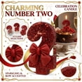 thumbnail image 2 of Goleeg Number 2 Birthday Candle for Cake, Red Bow Number Candles, Cake Topper Decoration for Birthday Party, 2 of 5