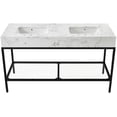thumbnail image 3 of Meridian Furniture Marmo White Engineered Stone Bathroom Vanity, 3 of 9