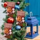 thumbnail image 4 of Adornos navideños, medias navideñas, Papá Noel, muñeco de nieve, reno, personaje navideño con puños de piel sintética, adornos navideños y accesorios de fiesta., 4 of 9