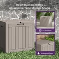 thumbnail image 2 of Sersper 30 Gallon Deck Box, Resin Outdoor Storage Box, Waterproof and UV Resistant Lightweight Storage Deck Box for Garden Tools, Supplies, Toys, Gray, 2 of 8