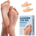 thumbnail image 1 of Dr. Frederick's Original Hammer Toe Gels - 2 pares - Alivio durante todo el día para dedos torcidos y superpuestos - Amortiguación suave - Soporte sintomático para la alineación de los dedos - Beige -, 1 of 5