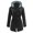 Black, variant on Waterproof Trench Coat for Women, Drawstring Waist Hooded Windproof Jacket, Lightweight All-Weather Outerwear, 1 Piece, S-XXL, Plus Size Friendly