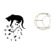 thumbnail image 1 of Reloj Colgante Silencioso Con Forma De Gato, Con Movimiento Silencioso Y Estante De Pared De Metal De 3 Niveles Para Decoración Moderna De Estilo Rústico, Sala De Estar, Comedor, Escuela,, 1 of 8