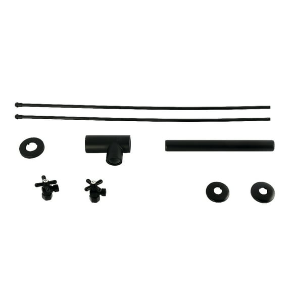 Kingston Brass KPK800MBP Trimscape Modern Plumbing Sink Trim Kit with Bottle Trap, Matte Black
