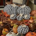 thumbnail image 2 of Park Designs Small Black And Cream Check Pumpkins Set of 3, 2 of 3