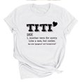 thumbnail image 2 of QIPOPIQ T-Shirt Graphique à Manches Courtes pour Femmes, Col Rond, Été, Décontracté, à Lettres Imprimées, Liquidation, 2 of 4