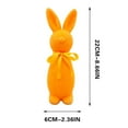 thumbnail image 3 of FAMTKT Flocked Bunny Statue with Bow Shiny Easter Bunny Desktop Decoration Flocked Foam Bunny Statue Easter Indoor Decoration 22 Cm 8.6 Inches, Easter Bunny on Clearance, 3 of 4