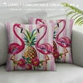 thumbnail image 3 of Nawypu Farmhouse Decorative Outdoor Throw Pillow Covers for Couch Sofa Bed Summer Tropical Pattern with Flamingo and Pineapple Pillow Cover Decor Pillow Case, 3 of 5