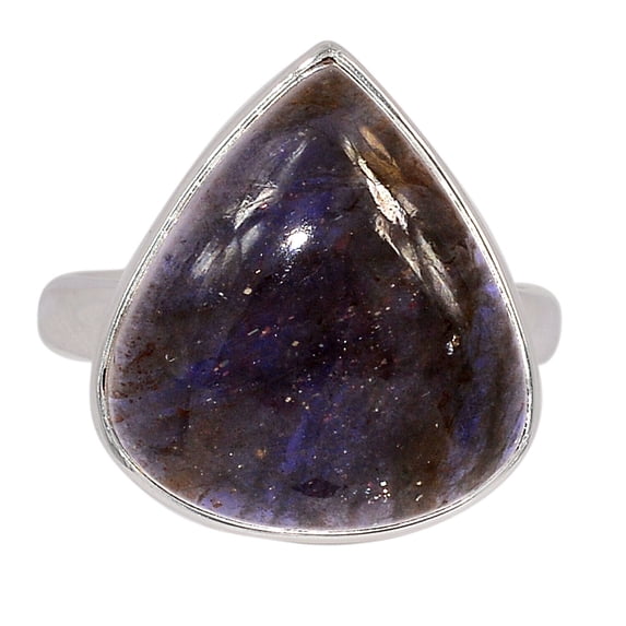 Natural Sunstone In Iolite - India 925 Silver Ring Jewelry s.9.5 ALLR-19046