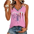 thumbnail image 2 of 250th Anniversary Printed Women Shirts Casual 250 Years Of Freedom T Shirt Sleeveless Tshirts Patriotic Tops, 2 of 6