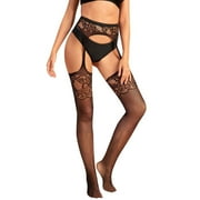 WTXUE Intimates | Garter Belts Women Lingerie Garter Belt Stocking Thigh High Tights Suspender Pantyhose Lace Lingerie | 1 Piece Black