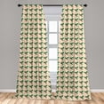 thumbnail image 4 of Ambesonne Vintage Christmas Curtains, Mistletoe Pattern, Pair of 28"x63", Jade Green Raspberry, 4 of 4