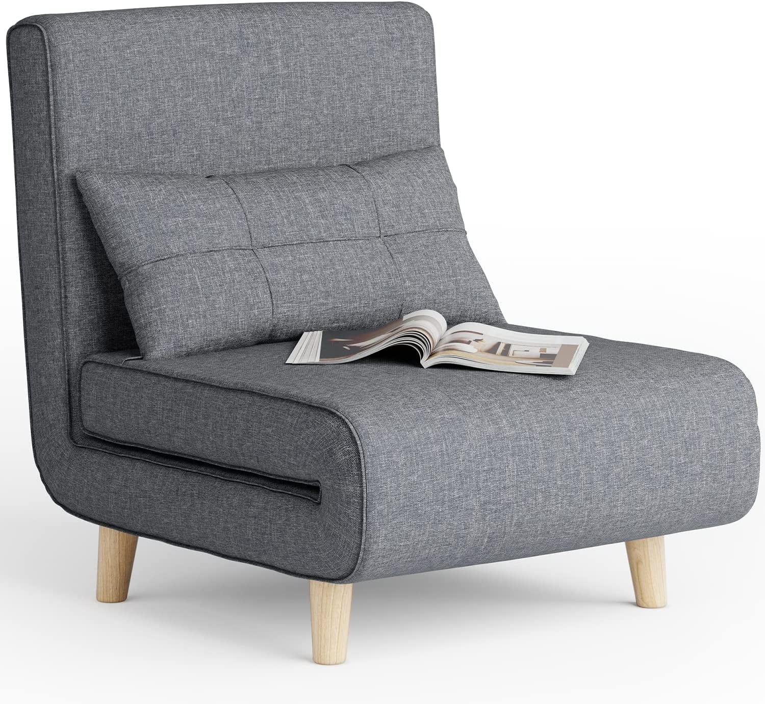 Aiho Sofa Chair, Convertible Sofa Bed Chair Bed, Modern Linen Fabric