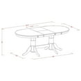 thumbnail image 5 of East West Furniture VAGR5-OAK-W Small Kitchen Dining Room Table & 4 Chairs, Oak, 5 of 5