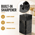 thumbnail image 6 of Xanapon Knife Set, 7 Pieces Kitchen Knife Block Set, High Carbon German Stainless Steel, Dishwasher Safe Knives with Sharpener, Black, 6 of 9