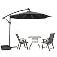 thumbnail image 3 of LeisureMod Willry 10 inch Outdoor Hanging Market Umbrella - Cantilever Patio Umbrella with Solar LED Lights, Deck, Beach & Backyard Grey, 3 of 5