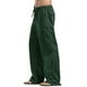thumbnail image 5 of Lucakuins Pantalones con Cordón para Mujer, Cintura Elástica de Verano Pantalones Sueltos de Color Sólido con Bolsillos Lucakuins moda, 5 of 9