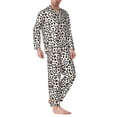 thumbnail image 2 of Daiia Heart Leopard for Men's Long-Sleeved Pajama Set – Soft & Comfortable Sleepwear Button-Up Pajamas Cozy Lounge Wear-, 2 of 7