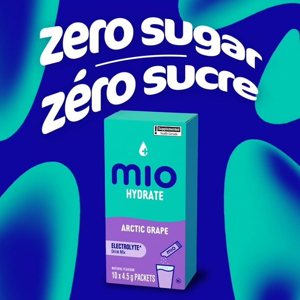 Mio Hydrate Arctic Grape Electrolyte Drink Mix, 4.5 G Packets, 10