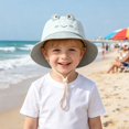 thumbnail image 6 of KPOPLK Unisex Baby Sun Hat UPF 50+ UV Ray Sun Protection Infant Toddler Bucket Hats for Boys Girls Age 1-3 Years, 6 of 7