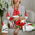 thumbnail image 6 of Lsque Merry Christmas Gnome1 Pattern Long Sleeve Pajama Set for Women - Soft 2-Piece Sleepwear and Loungewear Set with Pockets, Comfy Nightwear-Medium, 6 of 7