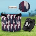 thumbnail image 6 of Haosy Navy Blue Burgundy Houndstooth Golf Mallet Putter Cover Strong Magnetic Leather Golf Club Headcover Closure, 6 of 7