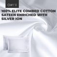 thumbnail image 6 of ONYX Radiance Silver Infused Pillowcase Egyptian Cotton Pillowcases Pure Silver-ion Sheets Anti Aging Pillow Cover Elite Premium Soft Pillowcovers for Cleaner Skin and Hair, 6 of 7