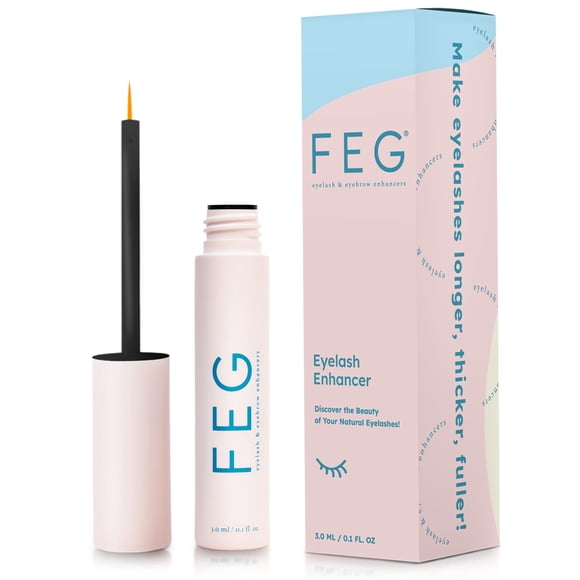 Suero de crecimiento rápido de pestañas FEG | Para pestañas y cejas | Crea pestañas más largas y oscuras | suero potenciador de pestañas para ayudar a alargar, espesar y oscurecer las pestañas | Paque