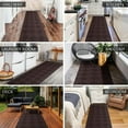 thumbnail image 6 of Goasis Lawn Brown Runner Rugs 2'x 5' Indoor Non-Slip Carpet for Hallway Porch Entryway Garage, 6 of 7